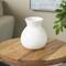 8" White Speckled Ceramic Minimalistic Vase
